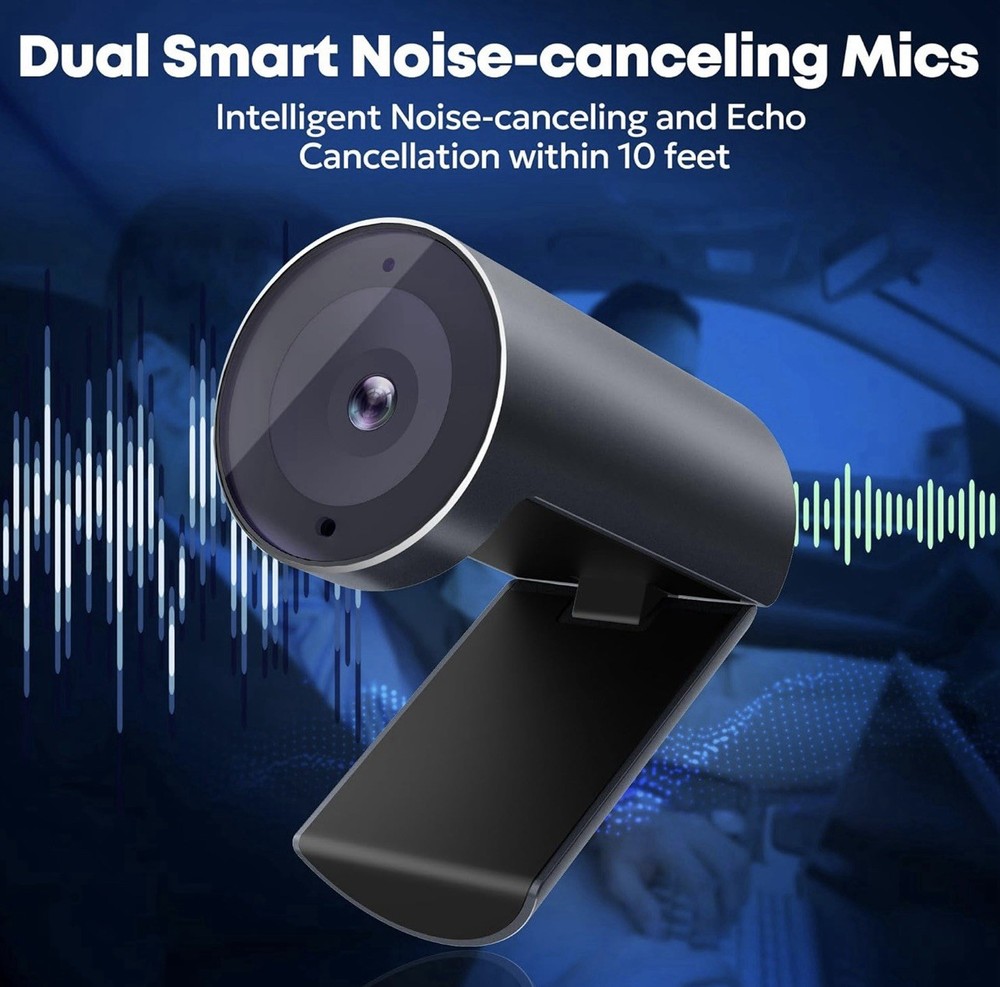 4K Webcam with 2 Noise Reduction Microphone, Auto Focus, UVC40