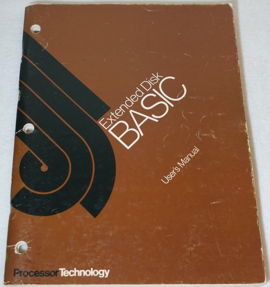 Processor Technology Extended Disk BASIC 1978 Vintage Original User's Manual