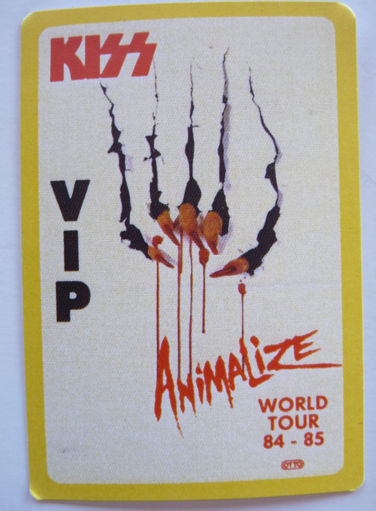 Kiss Animalize 84-85 Tour Concert VIP Backstage Pass D14