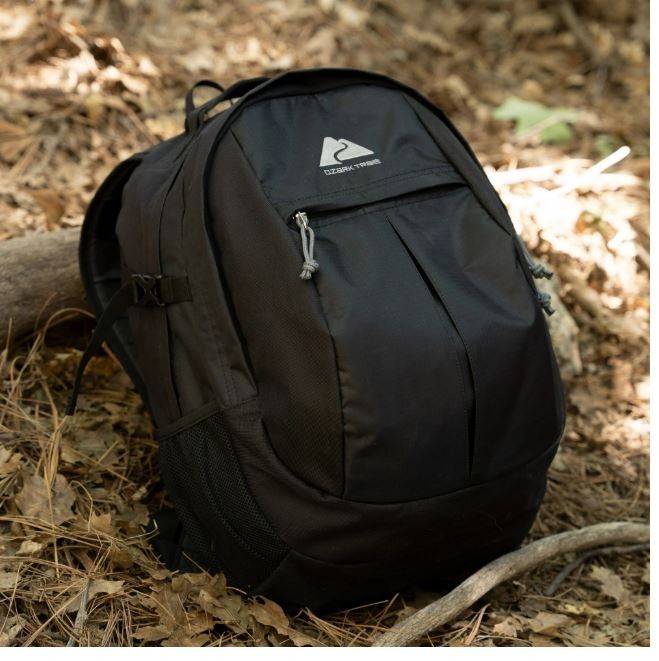 Ozark Trail Hiker Backpack 25 Liter, Black, Polyester, Adult, Teen