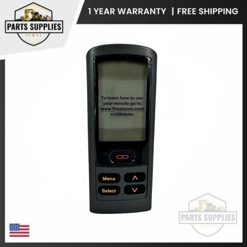 RC300 Remote Control Transmitter Black for Gas Fireplace