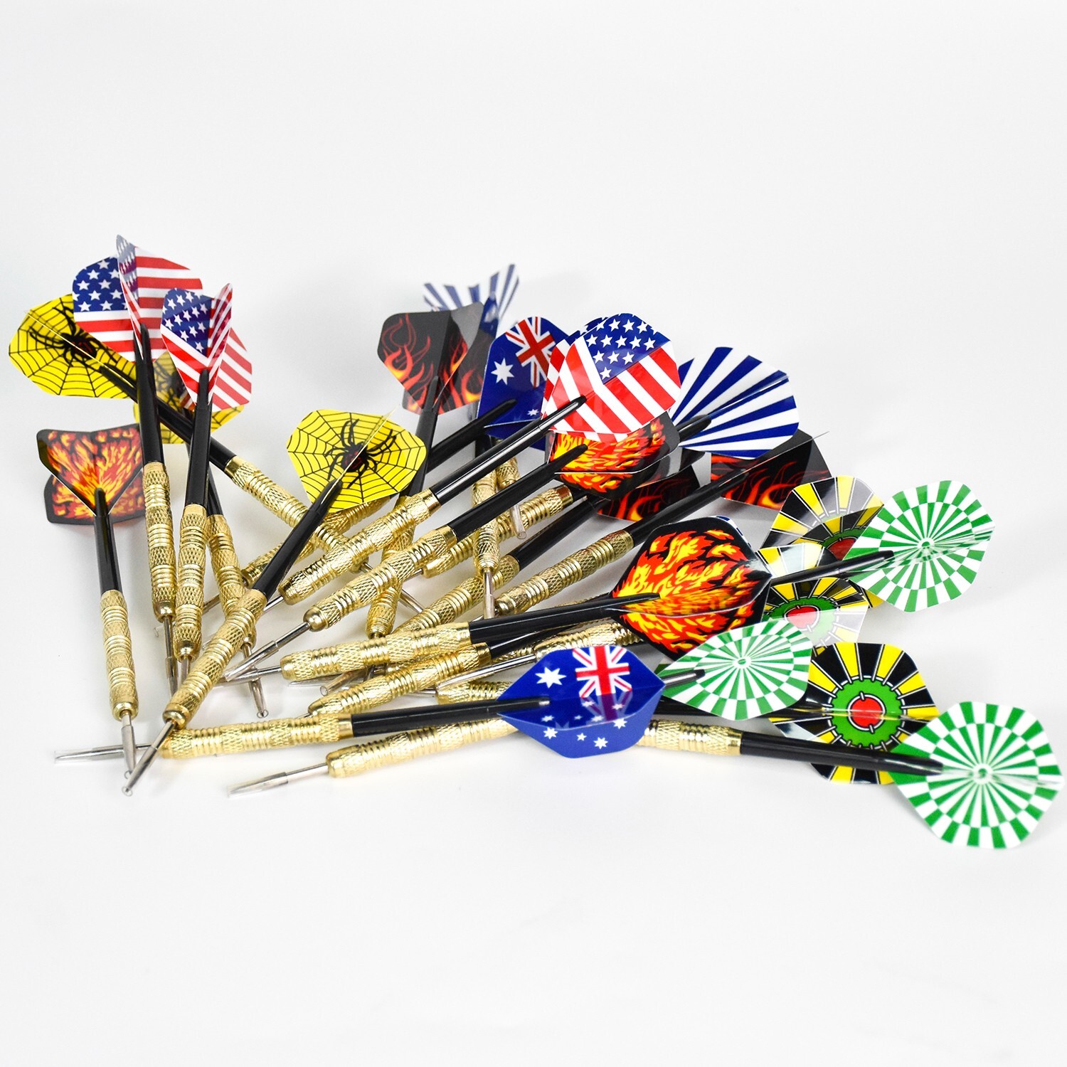 Steel Tipped Darts Set for Dart Board - Professional Metal Tip Dart Set 24 Packs