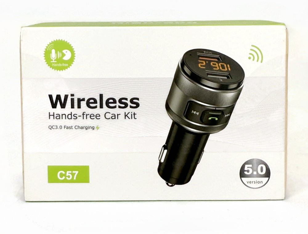 Wireless Hands-Free Car Kit QC3.0 Fast Charging 5.0 Version