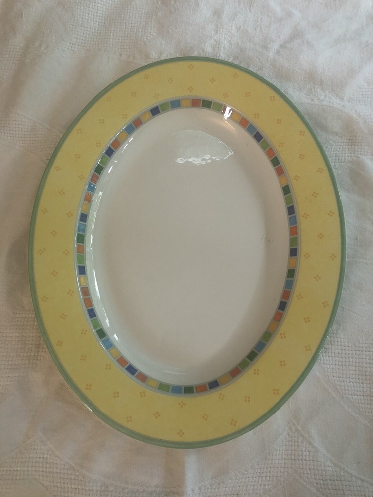 VILLEROY BOCH Twist Alea Limone Oval Serving Platter EUC
