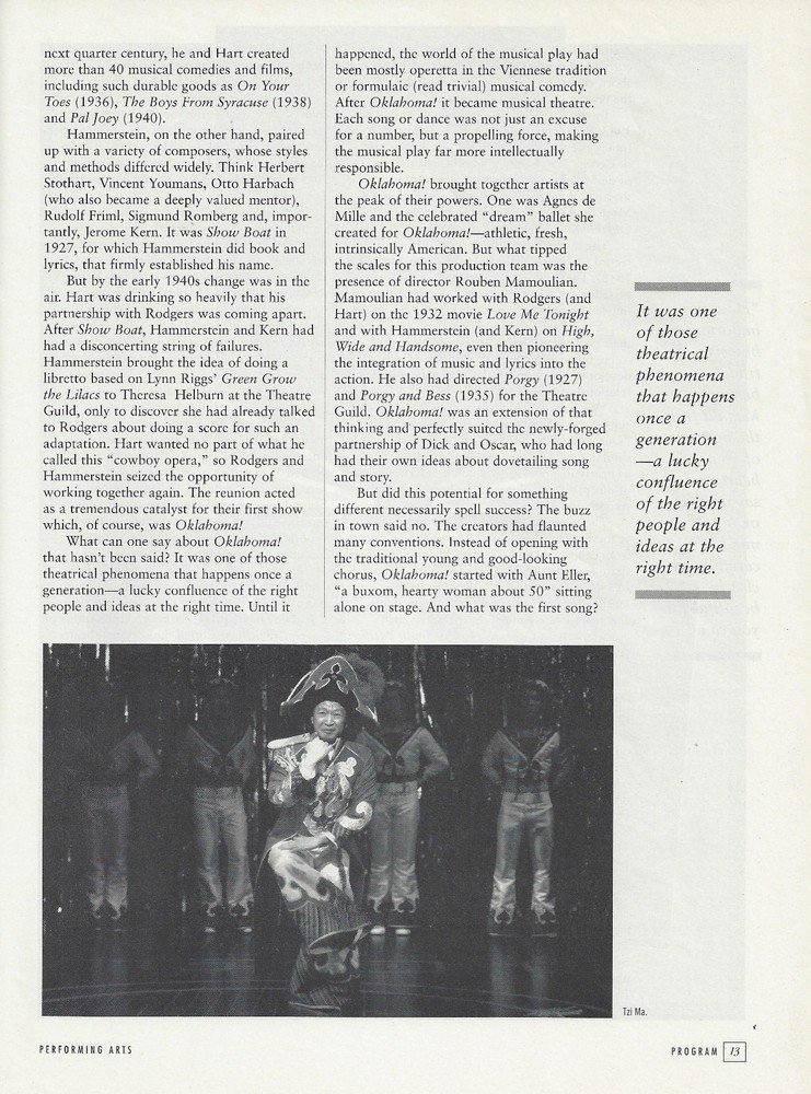 Lea Salonga (Signed) "FLOWER DRUM SONG" Rodgers & Hammerstein Tryout Program