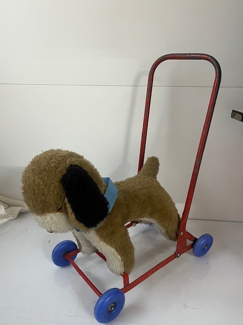 Vintage Push Along Dog