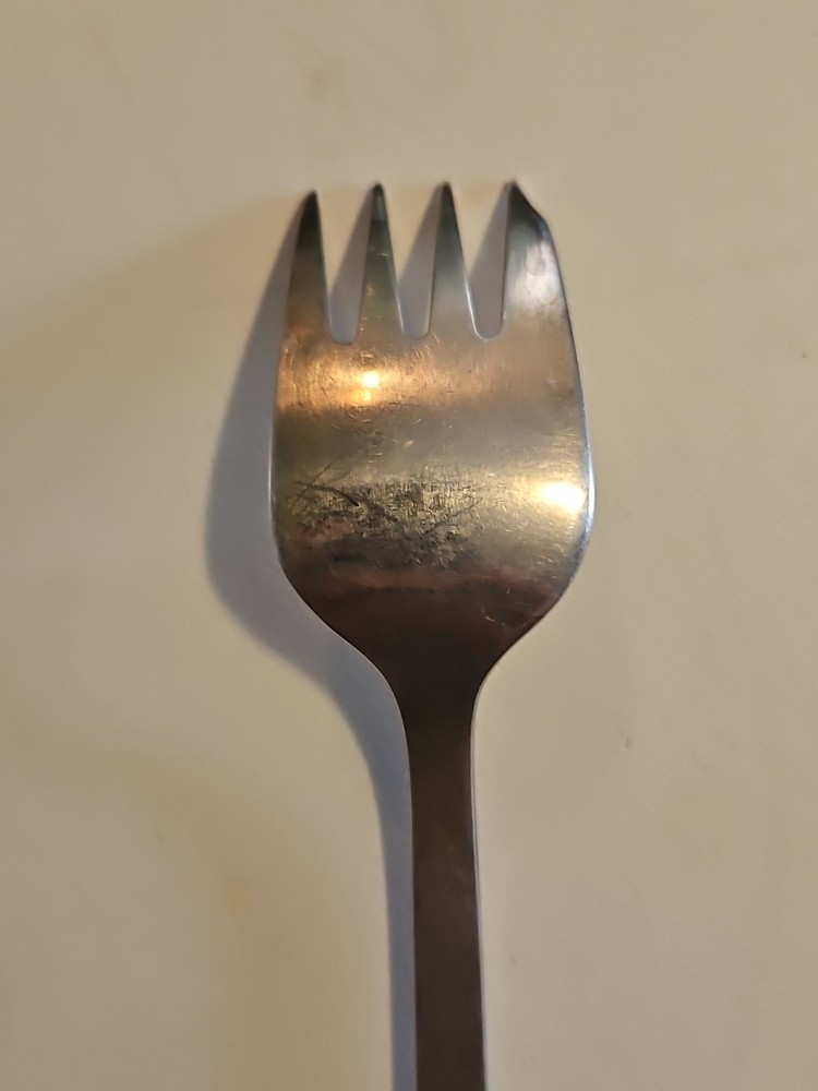 Vintage Soviet Silverware Cocktail Fork Silver Plated Baby Fork Bead Design