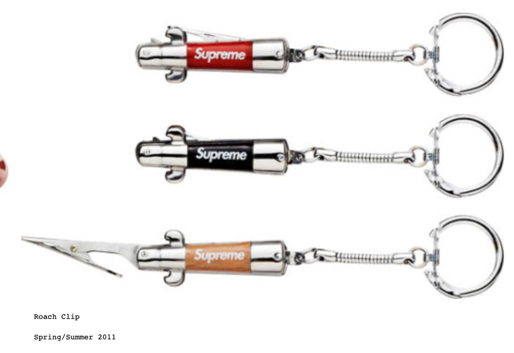 Supreme Roach Clip Keychain Black SS11 Box Logo