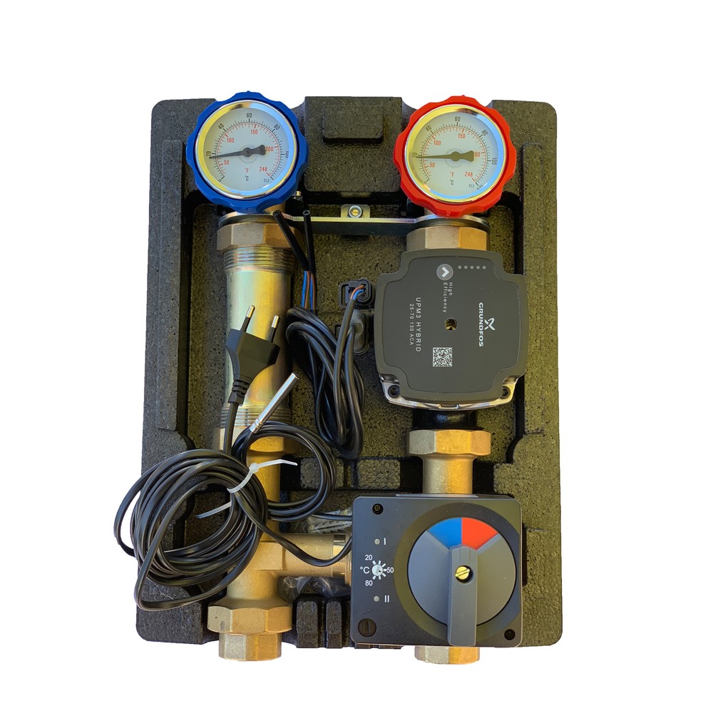 Heating circuit thermostat head 20-80°C control, pump group heating pump