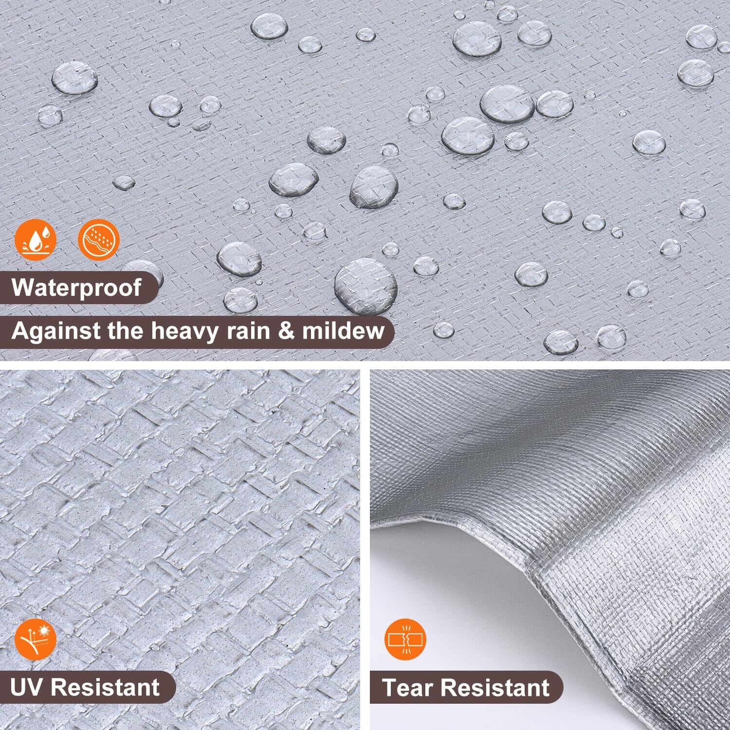 Finished Size 18Mil Heavy Duty Tarp Waterproof Canopy Cover Poly Tarpaulin Shade