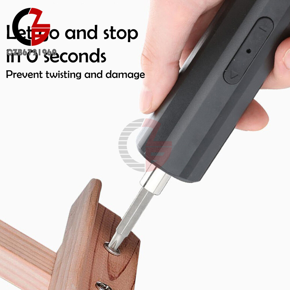 Portable Cordless Rechargeable Electric Screwdriver Kit Mini Power Tool + Bits