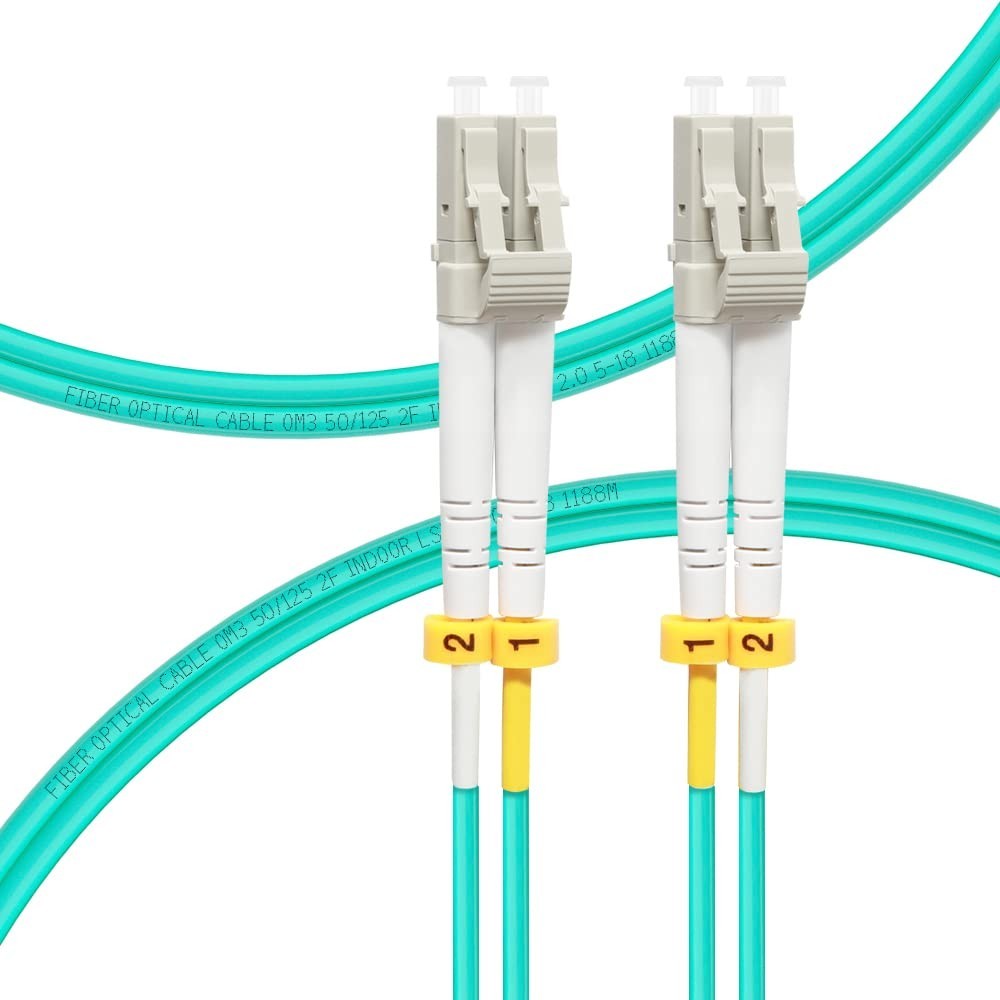 Bend Insensitive 1M LC-LC Fiber Optic Patch Cable, OM3 Multimode, Eco-Friendly