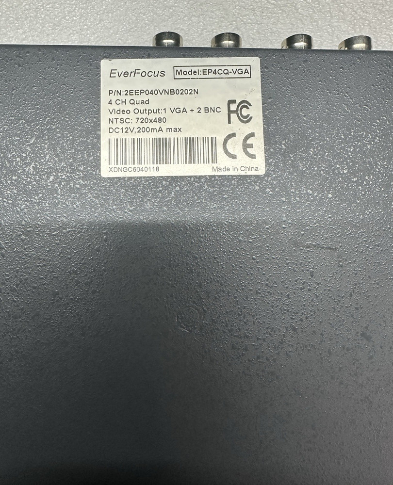 EverFocus EP4CQ‑VGA 4‑Channel Quad Processor – Power Tested Only