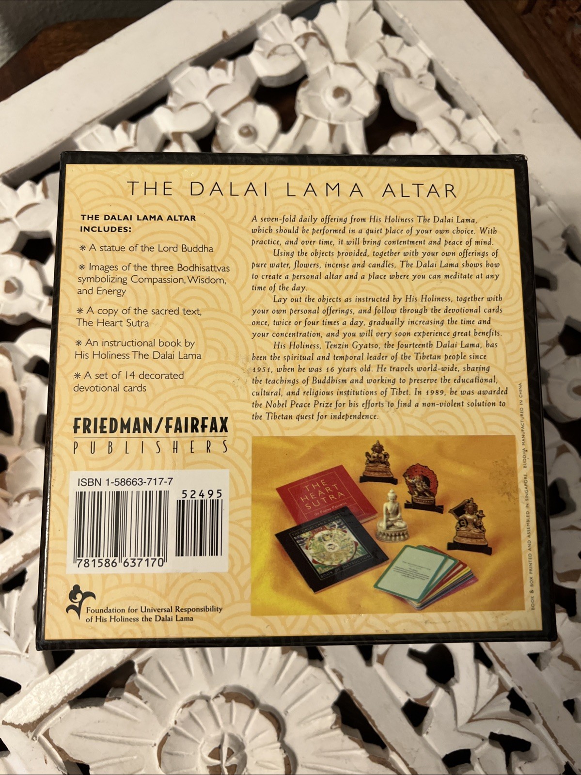 The Dalai Lama Altar Kit Friedman Fairfax Publishers Buddhist Tibet NEW Boxed