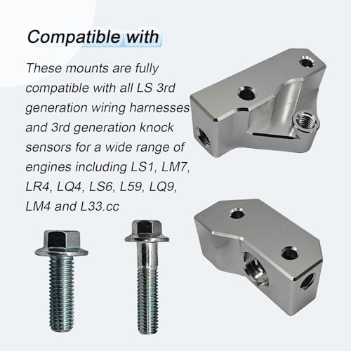 Knock Sensor and Hardnesses Relocation Bracket Kit for GM LS Gen 3 Engines LS1
