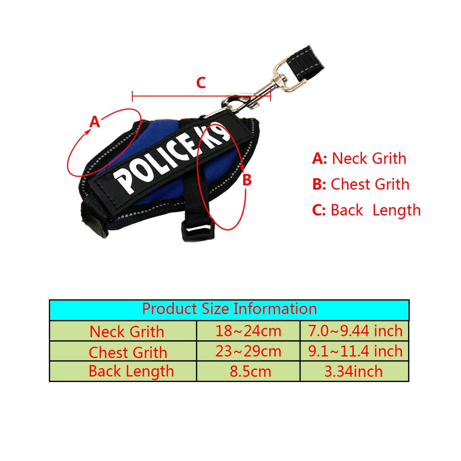 Rabbit Harness with Leash for Bunny Rabbits Cats Small Animals Blue