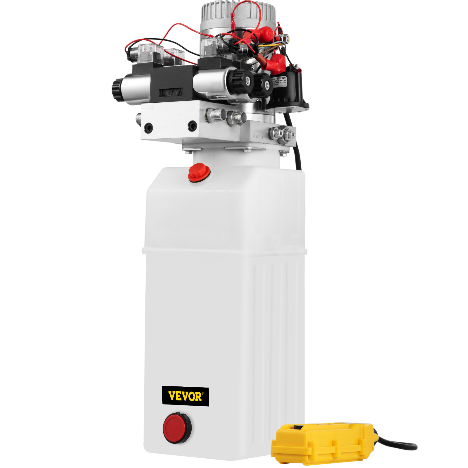 VEVOR 4 Way Solenoid Hydraulic Pump 12V 8 Quart Double Acting Trailer Power Unit