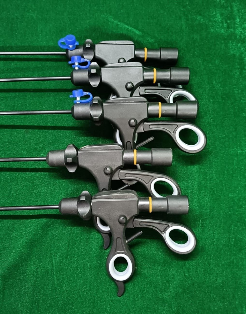 5pc Laparoscopic Bipolar Forceps & Sealer Cutter 5mmx330mm with Cable Reusable
