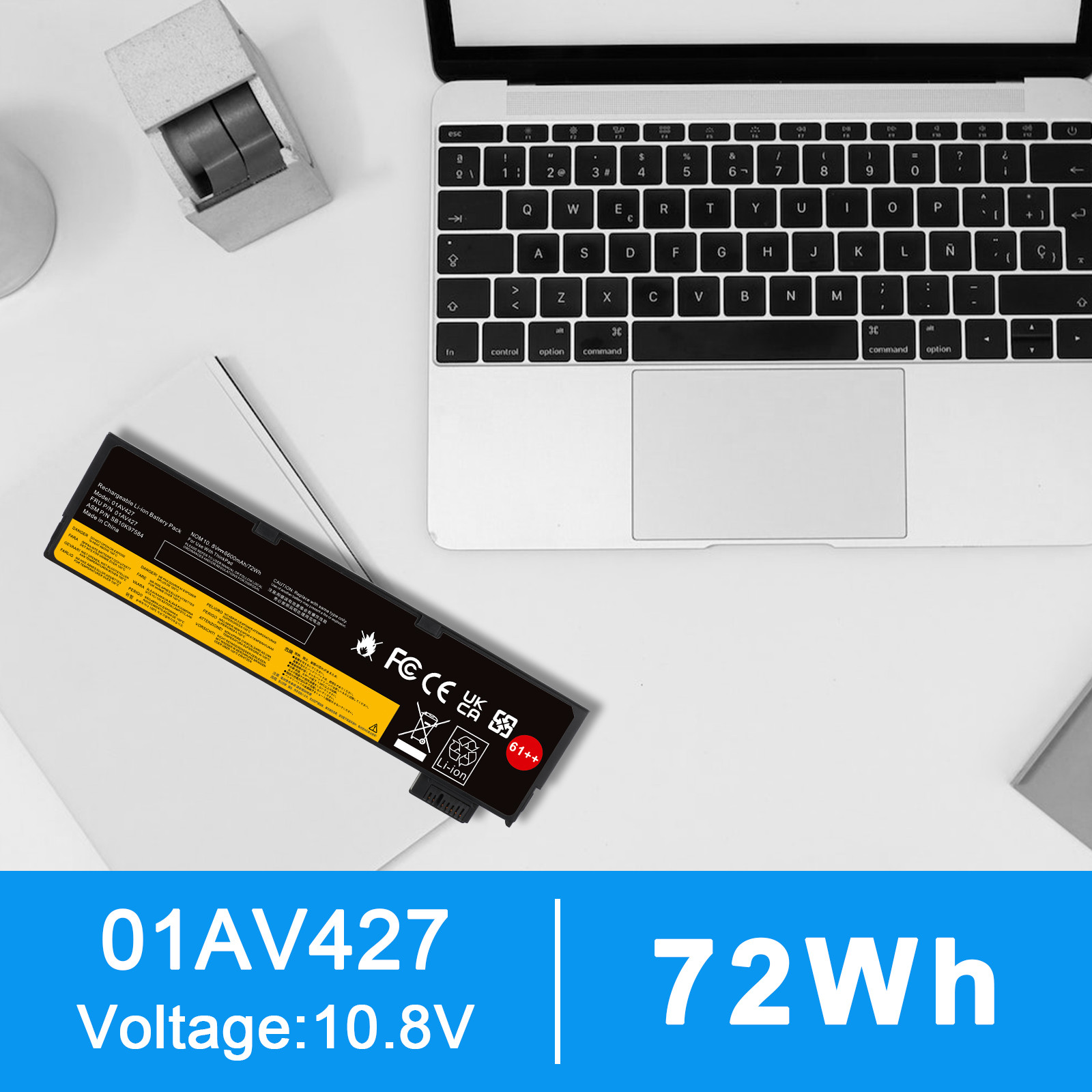 🔥LOT 61++ 72Wh Battery for Lenovo ThinkPad T470 T480 T570 T580 01AV492 01AV427