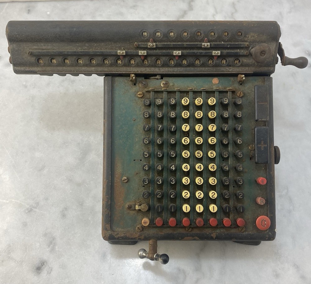 Vintage Monroed Mechanical Calculator High Speed Adding Calculator UNTESTED