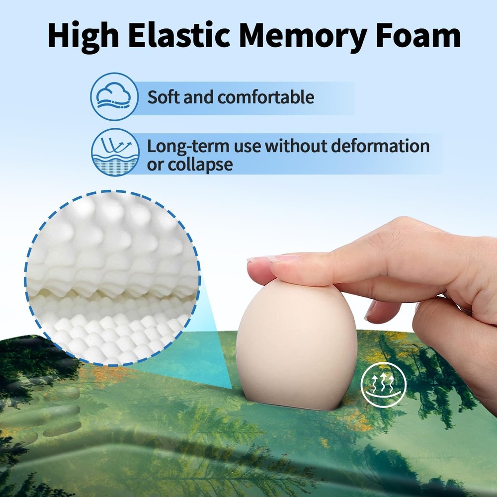 YIWEI Ergonomic Mouse Pad with Wrist Rest - Comfortable Office Mousepad with ...