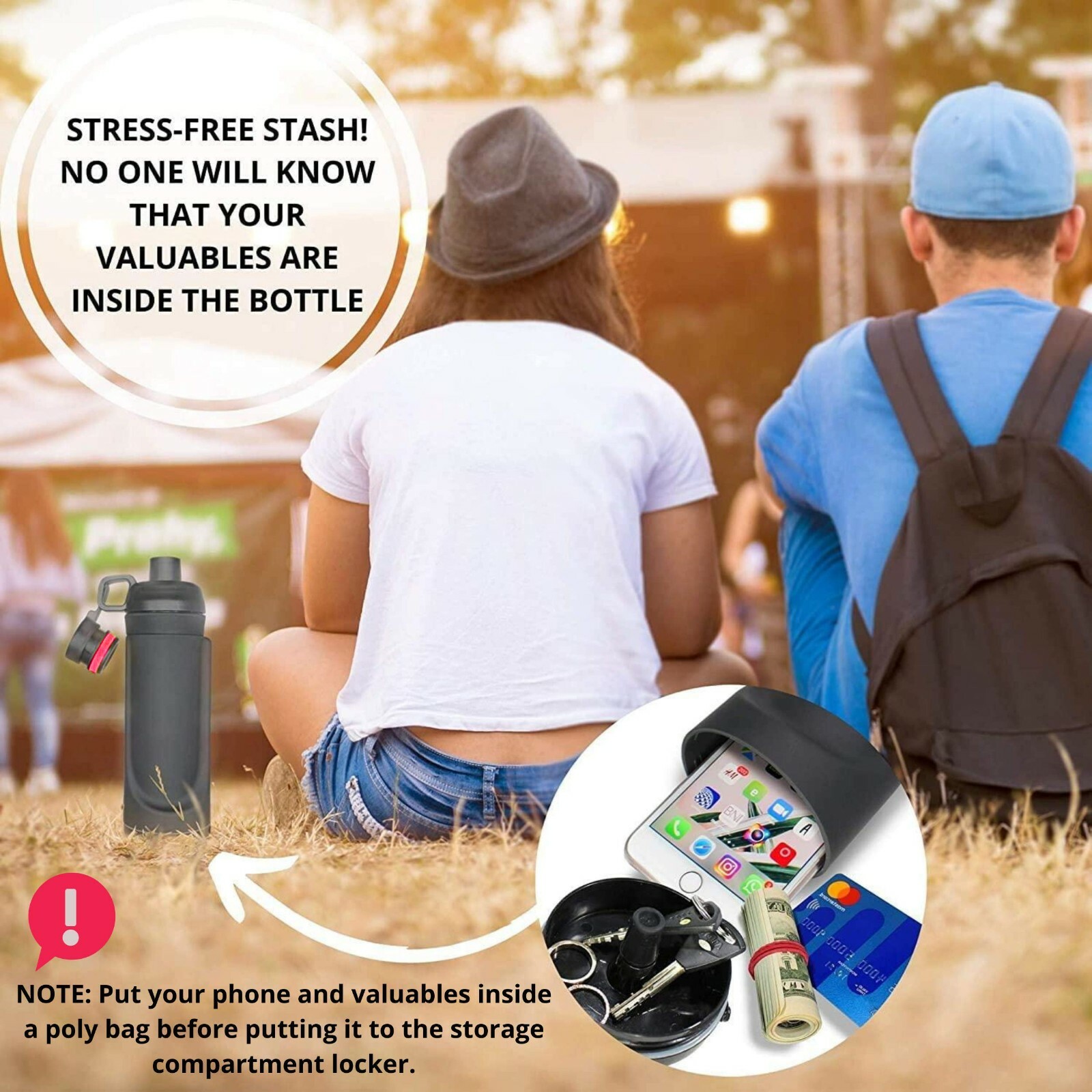 Diversion Safe Water Bottle Hidden Safe Tumbler Secret Stash Box Hiding Spot