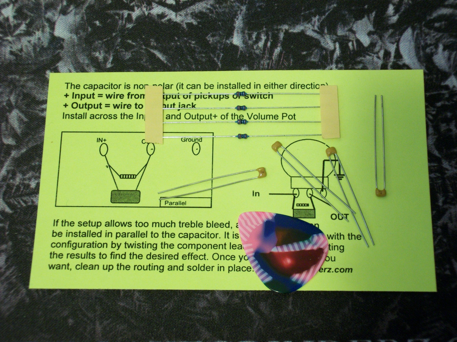 4 pack Submini Treble Bleed Kits Enough for 4 Volume Pots .001uf 100k