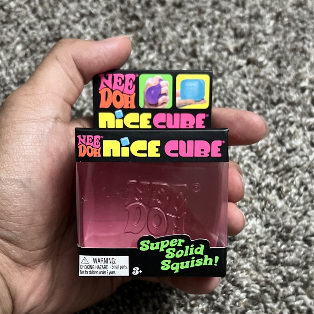 Nee Doh Nice Cube Super Solid Tactile Squeeze Toy (PINK)