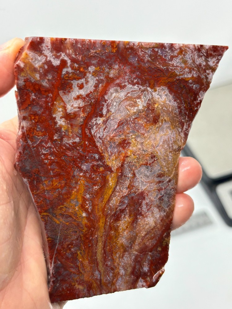 Mexican Red Moss Agate Slabs Lapidary Cabbing Combo Ship Avail
