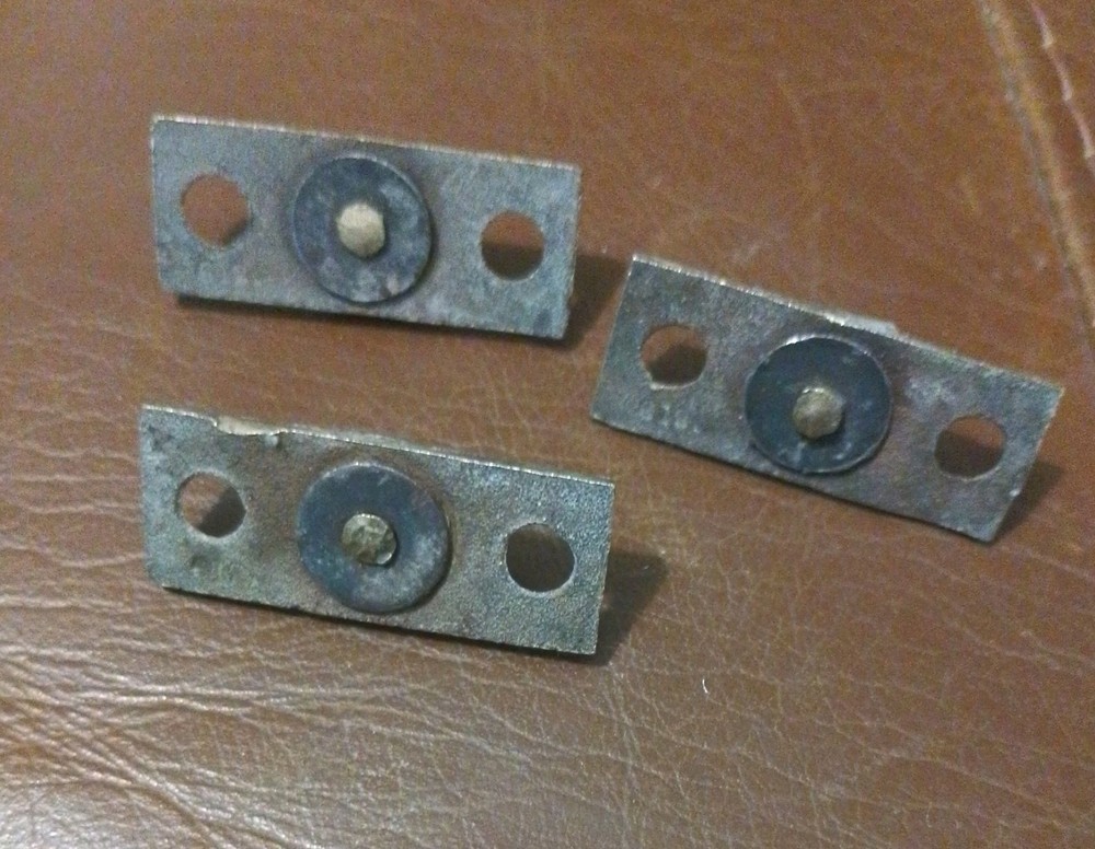 £5@ Old Solid Brass Window Sash Pivot Pins Vintage Hardware Reclaimed