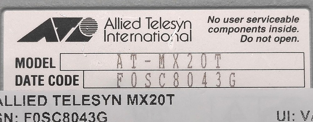 ALLIED TELESYN CENTRECOM MX20T AT-MX20T TWISTED PAIR TRANSCEIVER