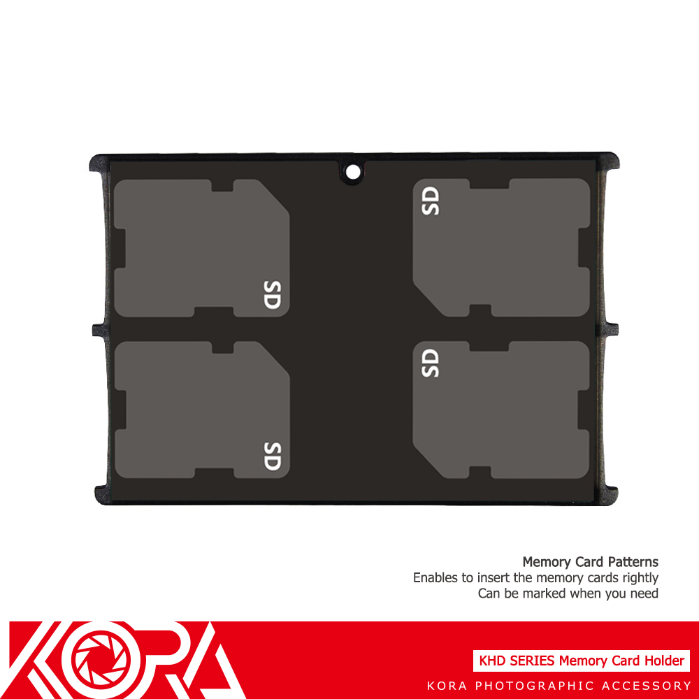 KORA Ultra-Slim Memory Card Case Holder Storage Protector fits 4SD Cards Compact