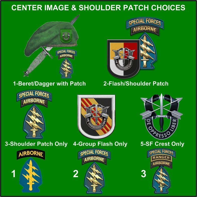 MC-NICE: Army Special Forces Men of the Green Beret ALL GRPS Framed PERSONALIZED