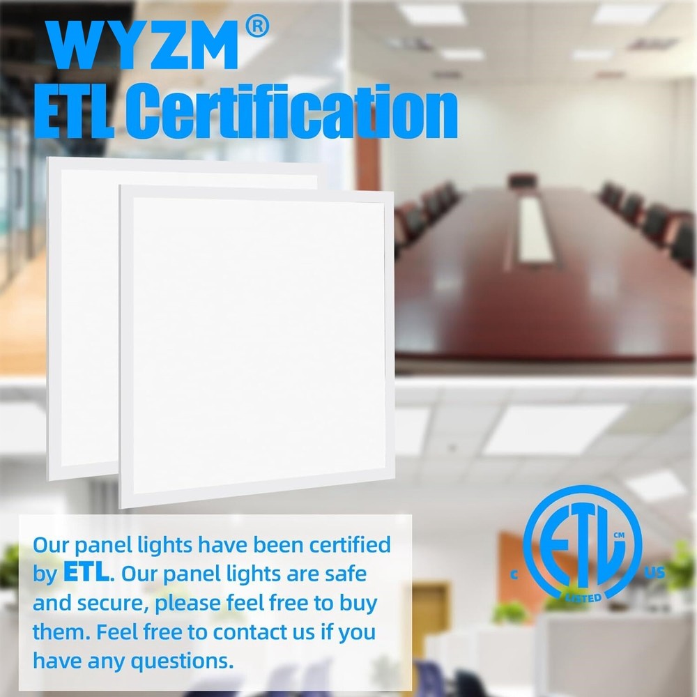 8Pack LED Flat Panel Light 2x2Ft Drop Ceiling Recessed Troffer Fixture 45W 5000K