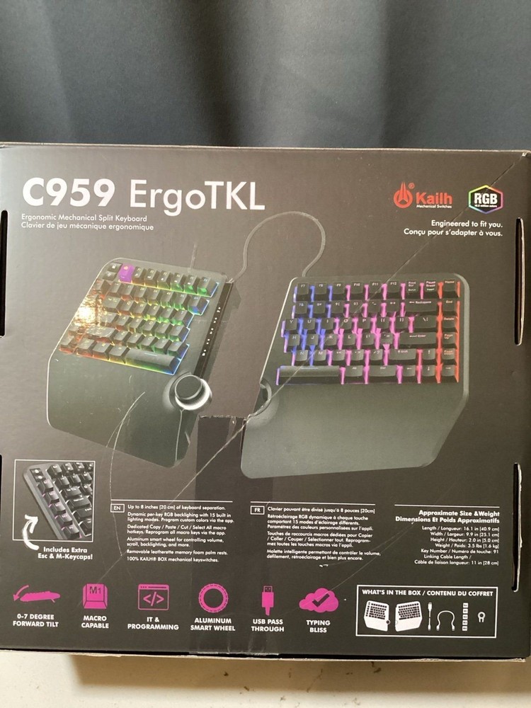 Cloud Nine ErgoTKL Ergonomic Split Mechanical Keyboard