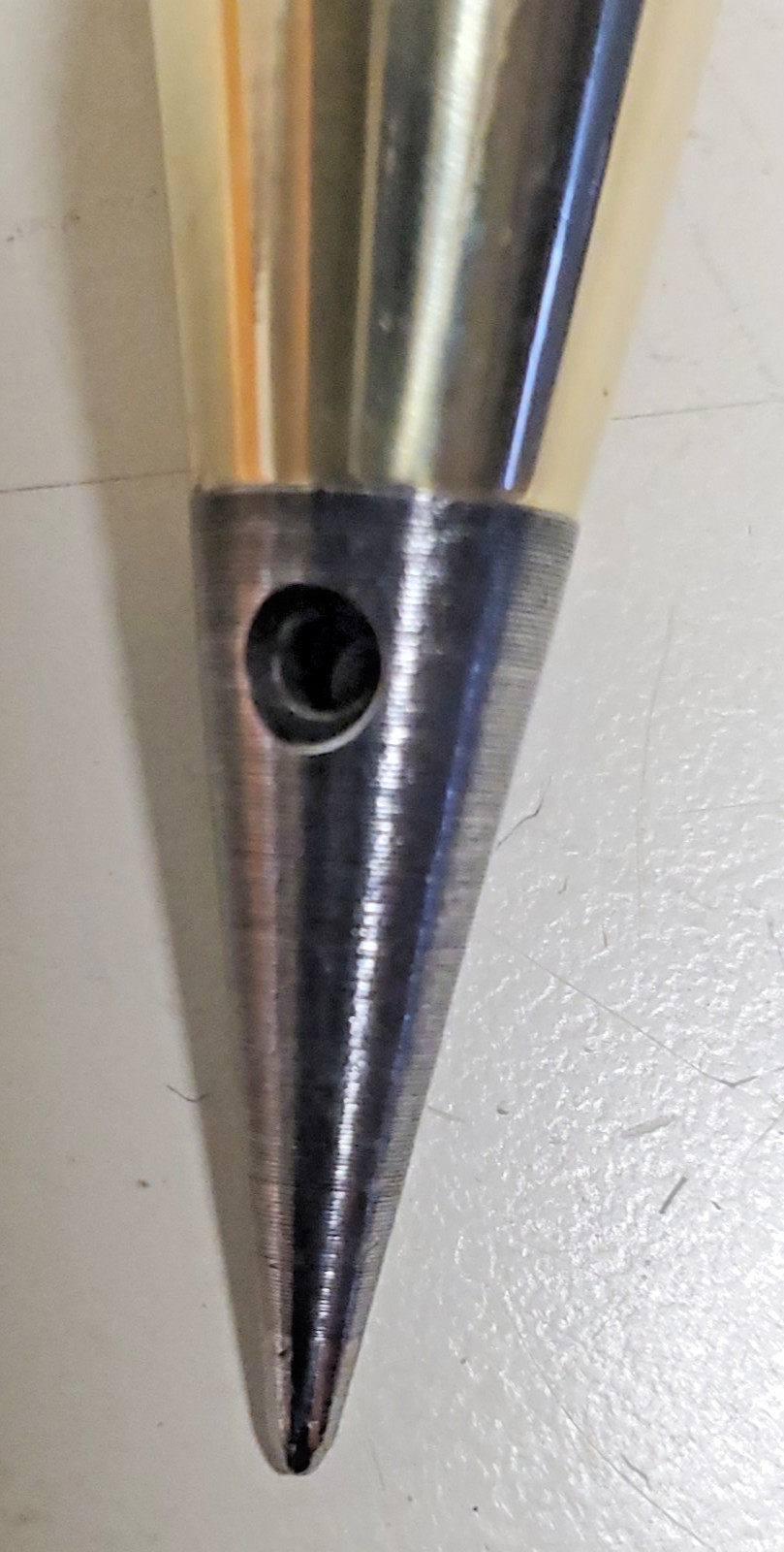 VINTAGE DIETZGEN #16 SOLID BRASS PLUMB BOB, 16 OUNCES, IN ORIGINAL BOX