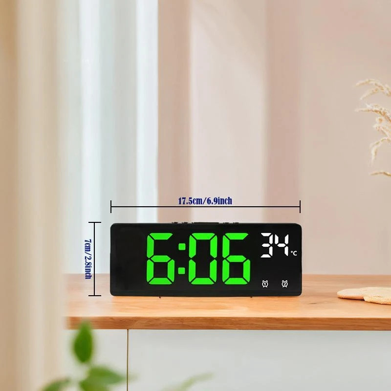 Digital Alarm Clock Travel Clock with Temperature Table Clock Random Display