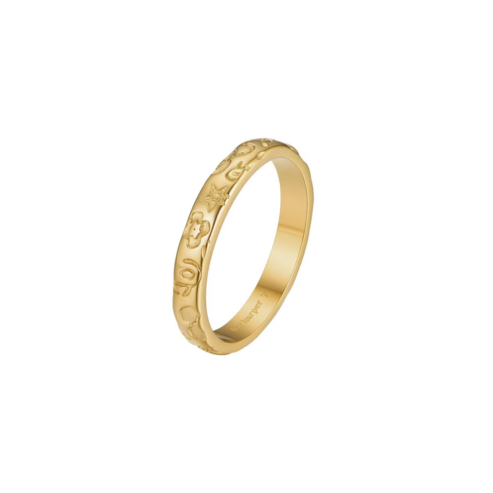 Hey Harper Aurie Ring Set - Gold Size 7