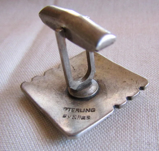 Sterling Silver Rectangular Cuff Links by Elias +