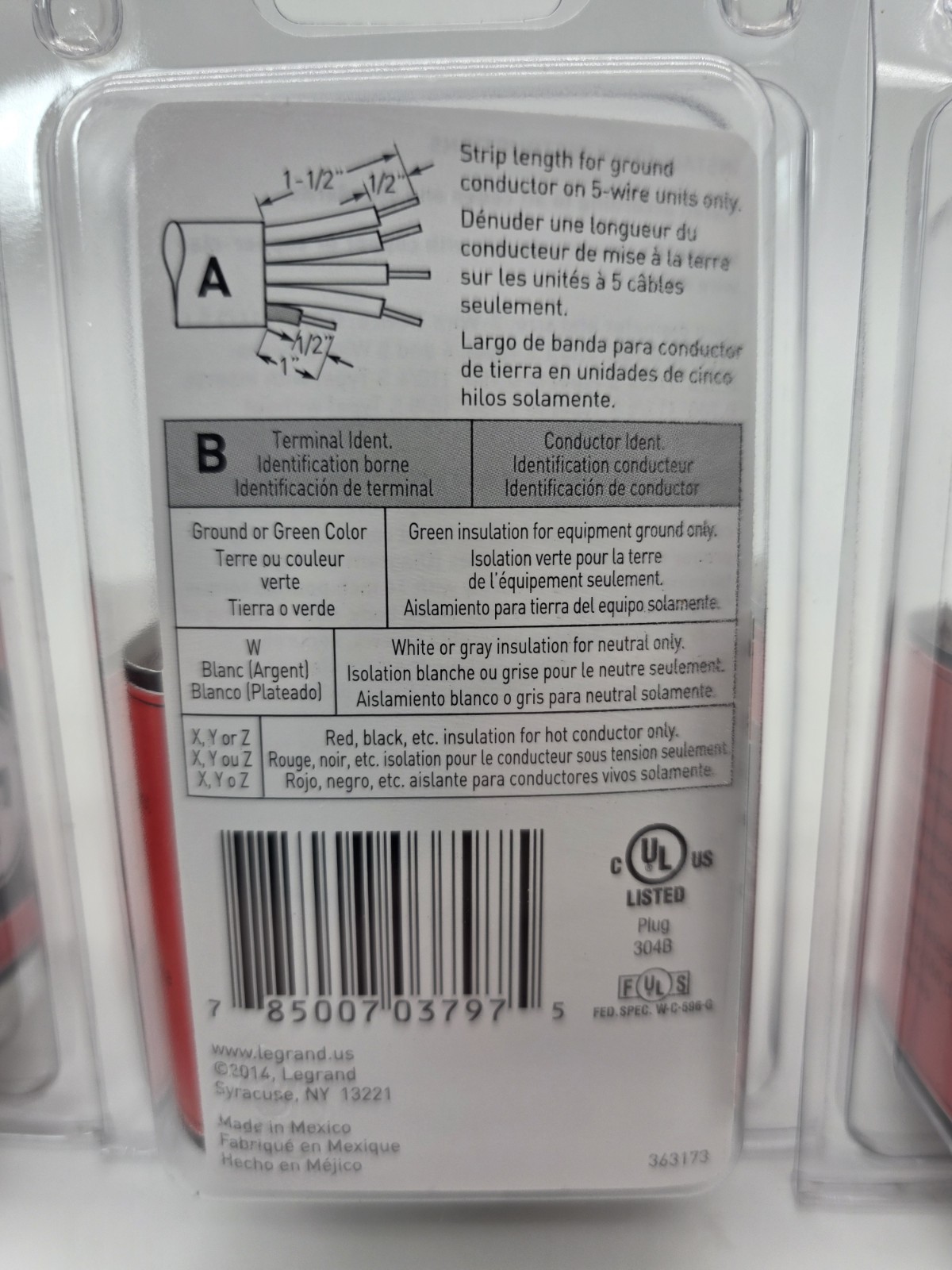 3 Pack LEGRAND NEMA L16-30P/ L1630-PCCV3 TURNLOK PLUGS 30A 3PH 480V 3P 4-WIRE