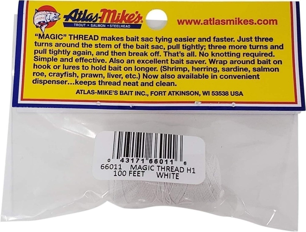 Atlas Mike's Thread, 100-Feet, White