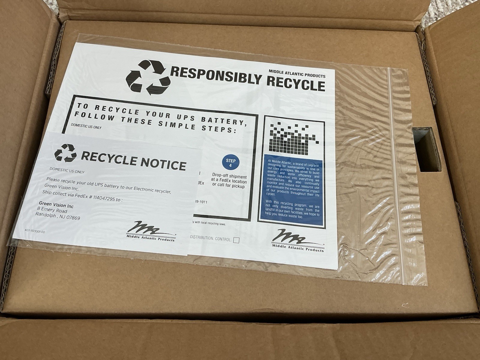 Middle Atlantic Products UPS-RBP UPS Battery Pack