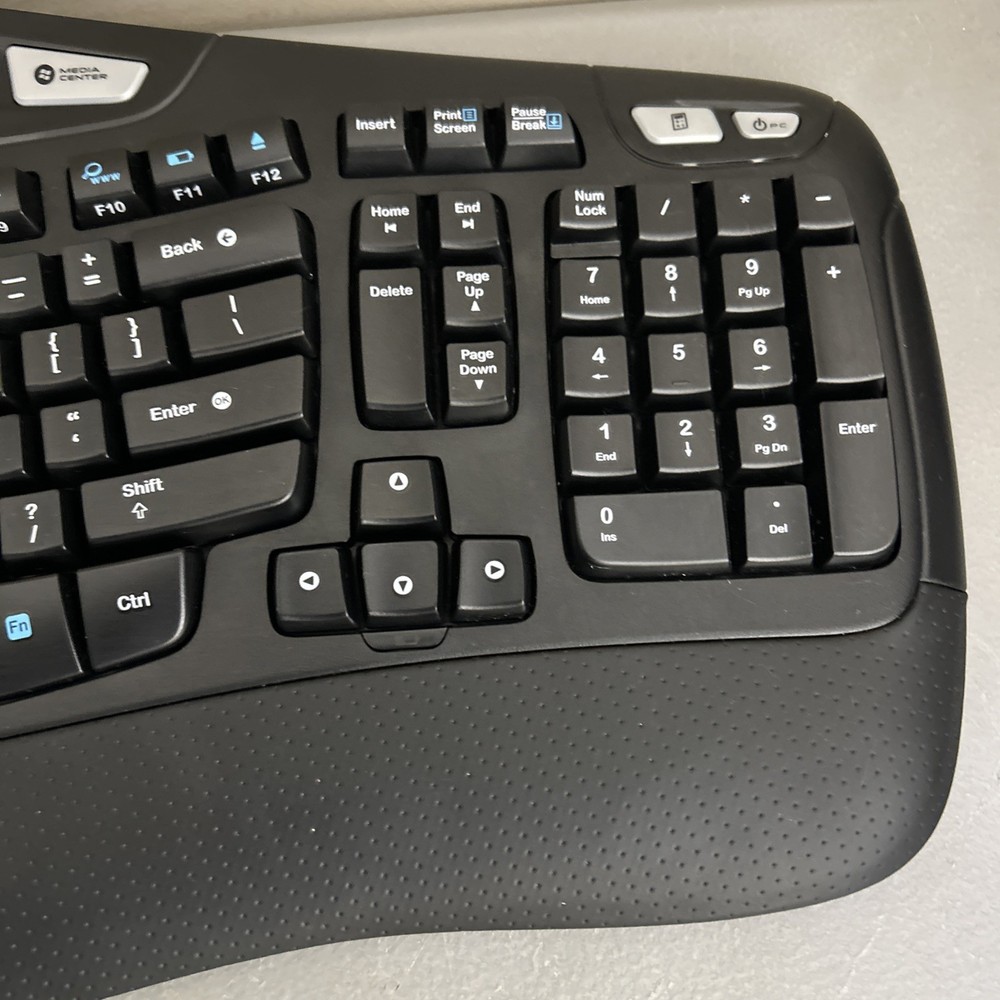 Logitech K350 Ergonomic Keyboard And Wireless Mouse USB Receiver