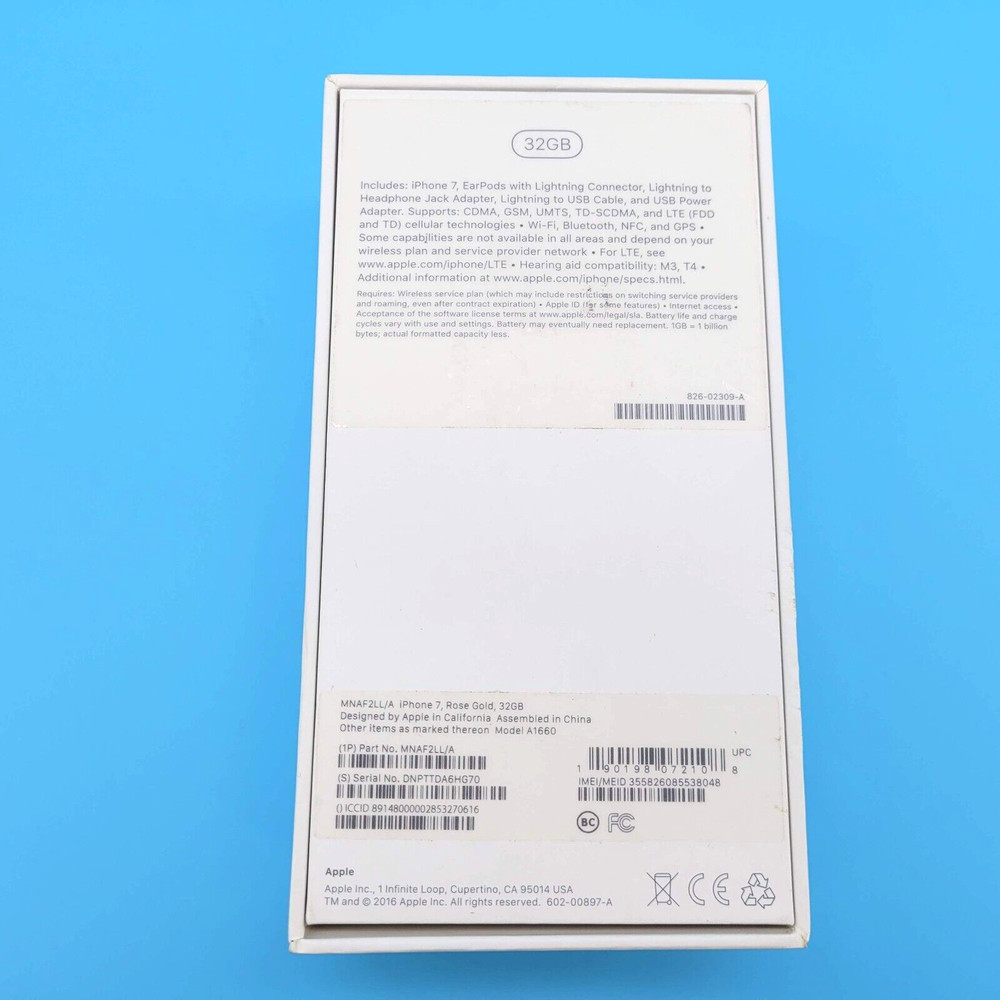 iPhone 7 Plus Rose Gold 32GB - BOX ONLY