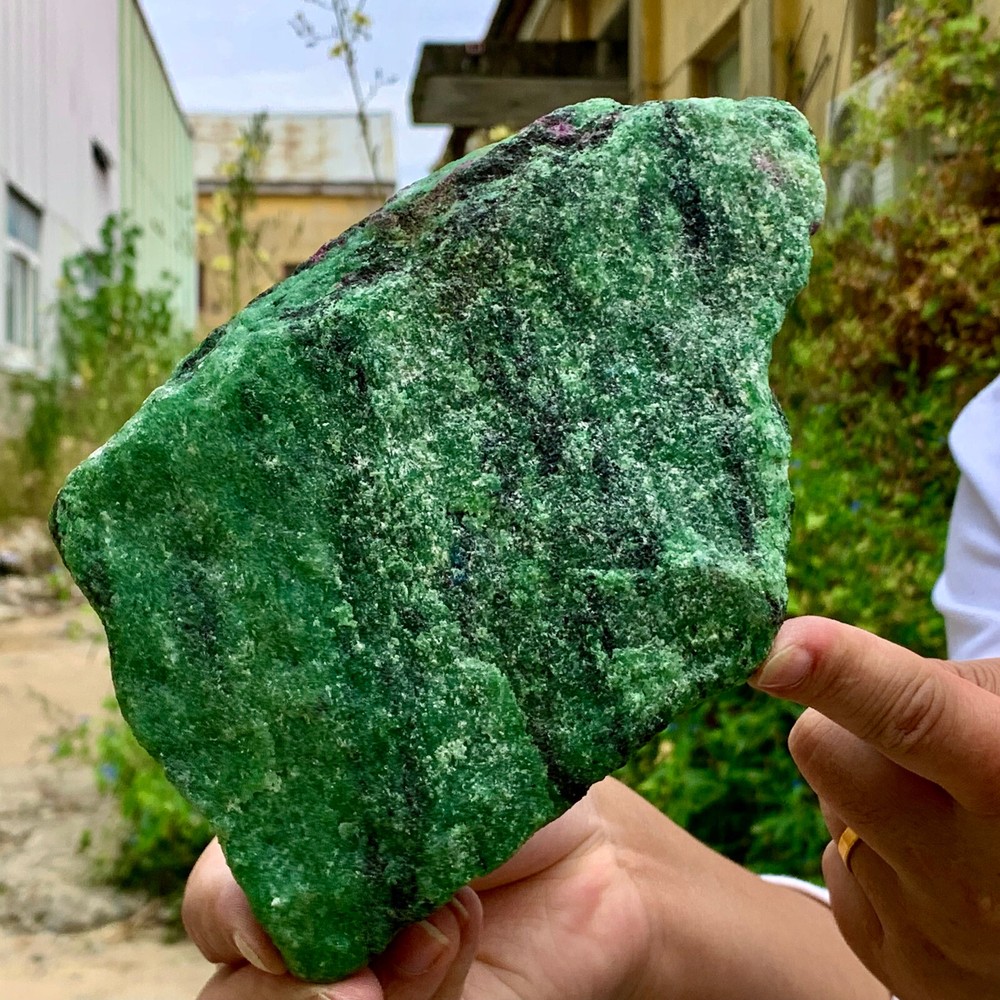 3.77LB Natural green Ruby zoisite (anylite) crystal sample Healing