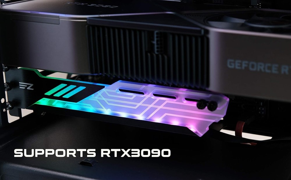RGB GPU Holder - Wall-Mount Bracket for Adjustable Graphics Card Support