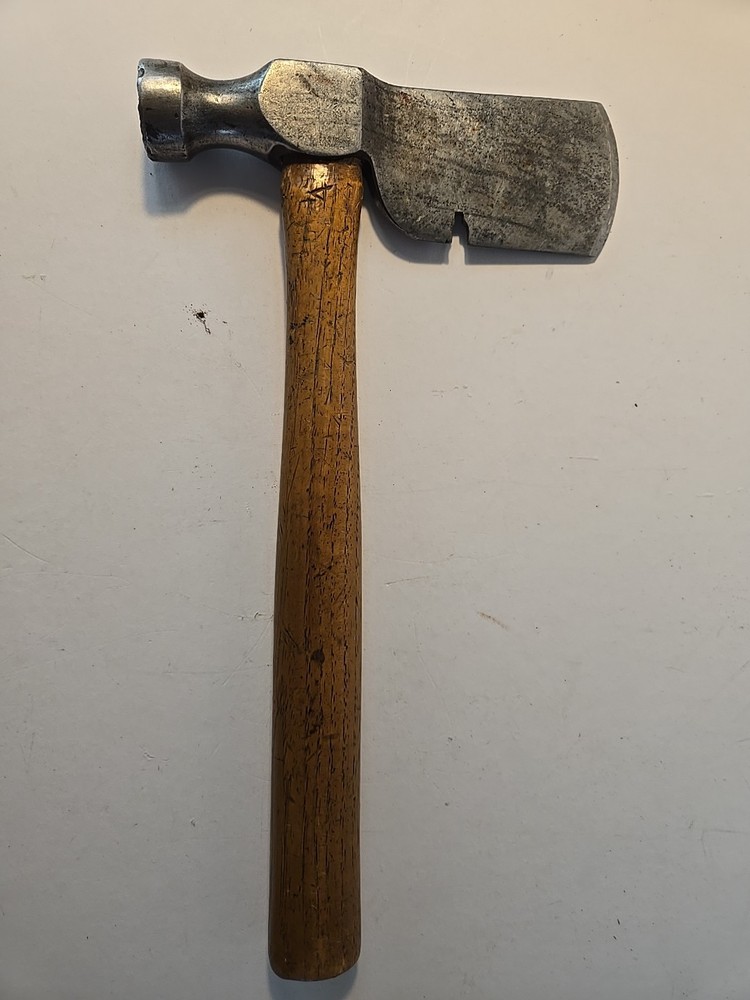 VINTAGE EVANSVILLE TOOL WORKS LATHING HATCHET. 12" LONG