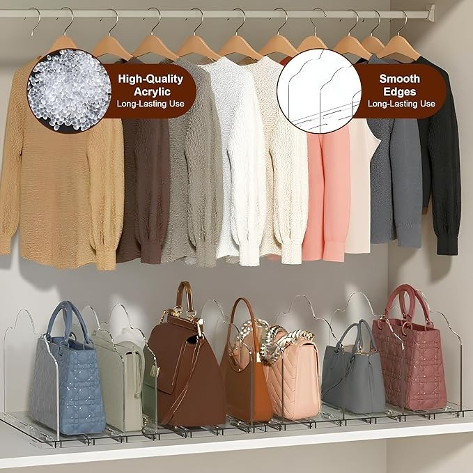 Purse organizer rack