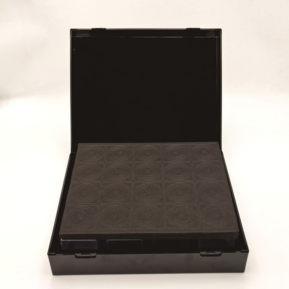 100Pcs 40Mm Square Plastic Coin Capsule Holder Collection Display Container Box