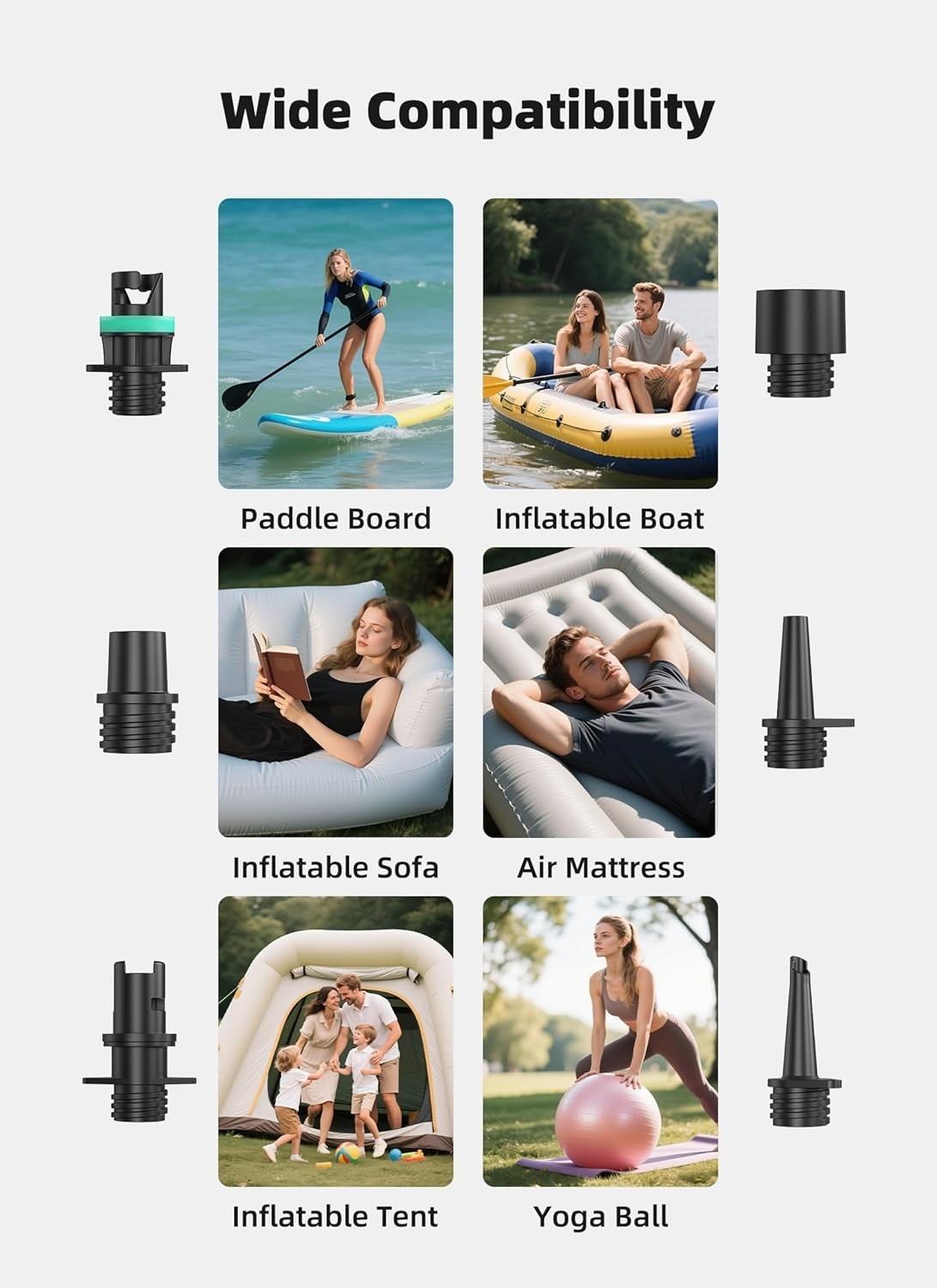 Rechargeable Paddle Board Pump, 2025 Portable SUP Air Pump with Dual Stage Infla